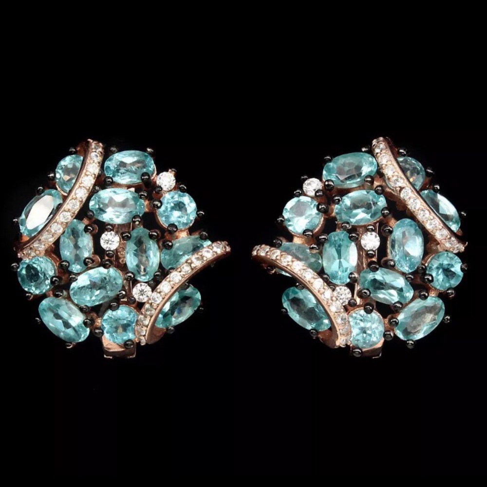 Natural Aquamarine sterling silver 925 Set